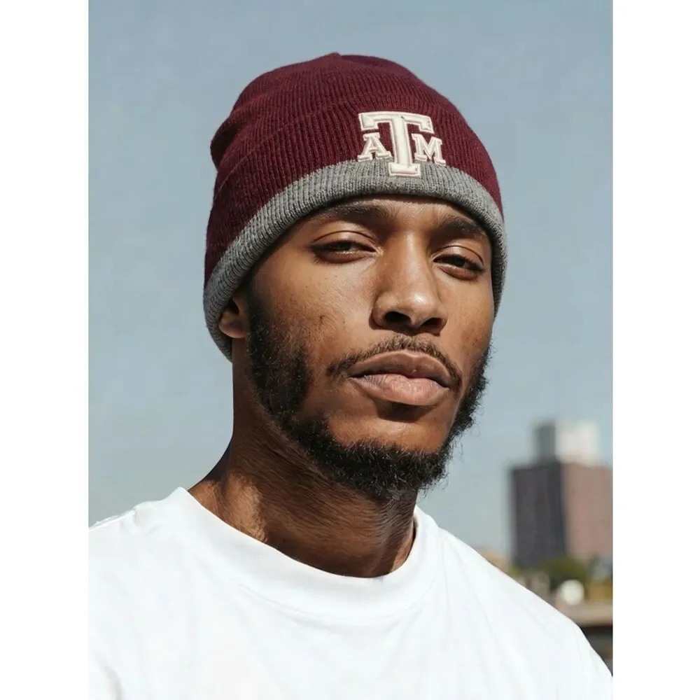 NWOT Top Of The World Unisex Maroon Texas A&M Aggies Beanie Hat